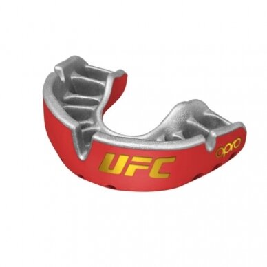 "OPRO" dantų apsauga Self-Fit UFC Gold - Red/Silver