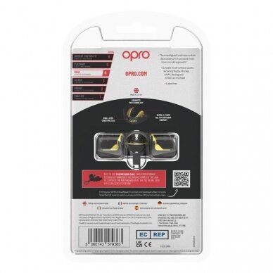 "OPRO" dantų apsauga turintiems breketus Self-Fit Gold Braces - Black/Gold 3