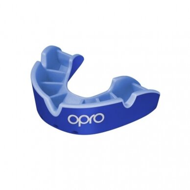 "OPRO" dantų apsauga Self-Fit Silver - Light Blue