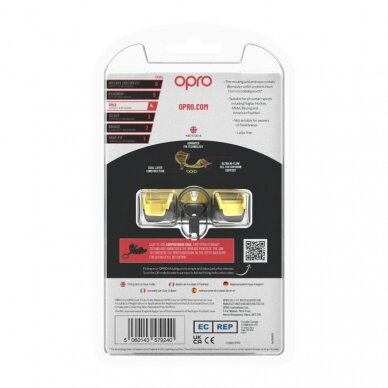 "OPRO" dantų apsauga Self-Fit GEN5 Gold Grillz - Black/Red 5