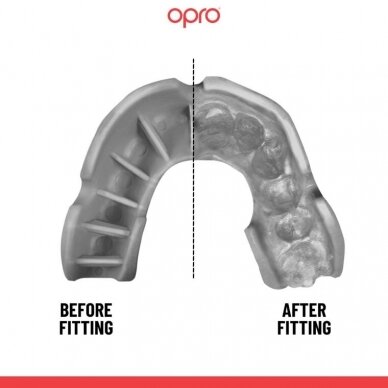 "OPRO" dantų apsauga vaikams Self-Fit Silver - Clear 1