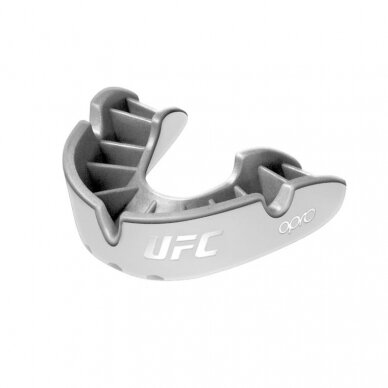 "OPRO" dantų apsauga Self-Fit UFC Silver - White/Silver