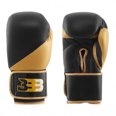 "BBB" bokso pirštinės Champion - oda - Black/Gold