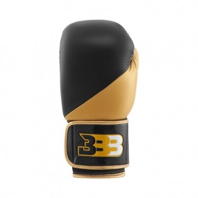 "BBB" bokso pirštinės Champion - oda - Black/Gold 1