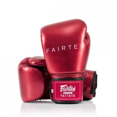 "Fairtex" bokso pirštinės Metallic - Red