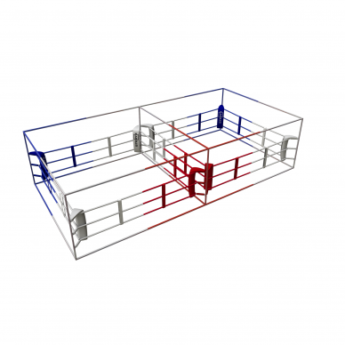 Ringas - ECONOMY BOXING RING DOUBLE STEDYX