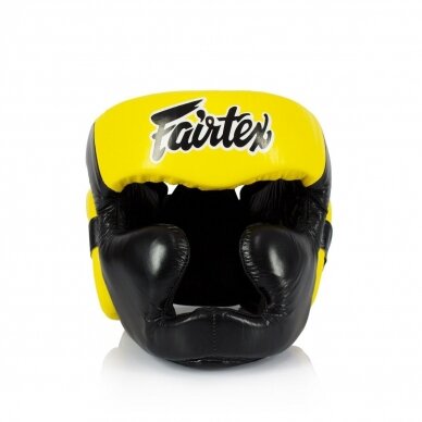 "Fairtex" šalmas - HG13 - Black/Yellow 1