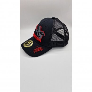 "Sergej Maslobojev" vardinė kepurė - Curved Trucker - Black/Red 1