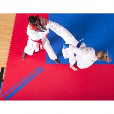 "Trocellen" sertifikuotas tatamis ProGame - II rūšis 2cm WKF Approved - Blue/Red 4