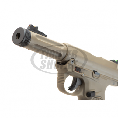 Airsoft - "Action Army" Šratasvydžio pistoletas - AAP01 GBB Full Auto / Semi Auto - Dark Earth 6