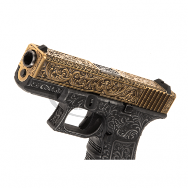 Airsoft - "WE" Šratasvydžio pistoletas - WE19 Etched Metal Version GBB - ivory 6