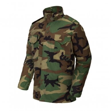 "Helikon" Striukė - M65 Jacket - NyCo Sateen - US Woodland (KU-M65-NY-03-B04)