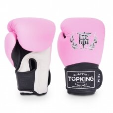 "Top King" bokso pirštinės - Super Air Triple - Pink/Black/White