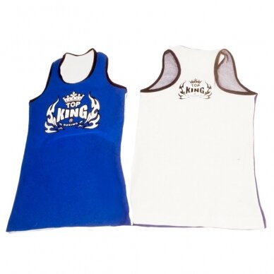 "Top King" marškinėliai Tank Top - Blue/White