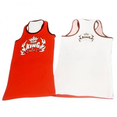 "Top King" marškinėliai Tank Top - Red/White