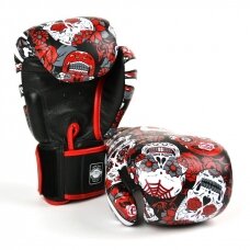 "Twins" bokso pirštinės FBGVL3-53 Skull - Red/Black