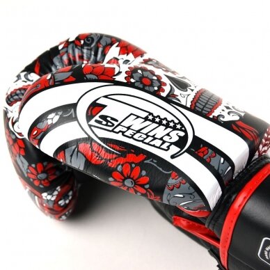 "Twins" bokso pirštinės FBGVL3-53 Skull - Red/Black 3