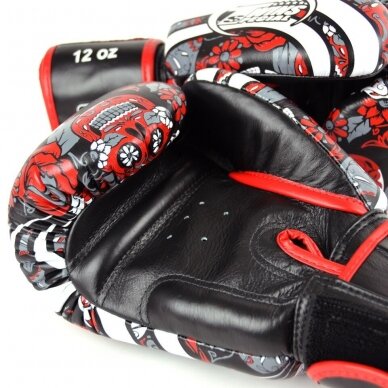 "Twins" bokso pirštinės FBGVL3-53 Skull - Red/Black 4