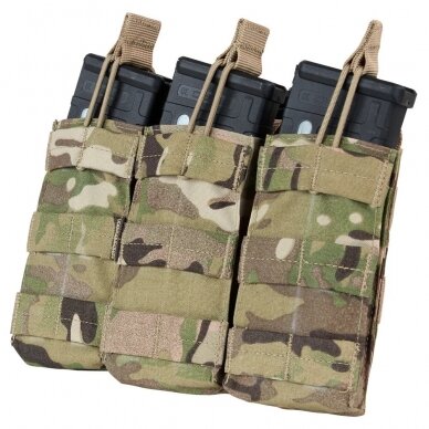 "Condor" TRIPLE M4/M16 OPEN TOP MAG POUCH - Multicam (MA27-008)