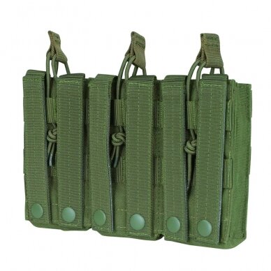 "Condor" TRIPLE M4/M16 OPEN TOP MAG POUCH - Olive Drab (MA27-001) 1