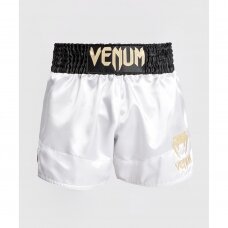 "Venum" K1 / Thai šortai Classic - White/Gold/Black