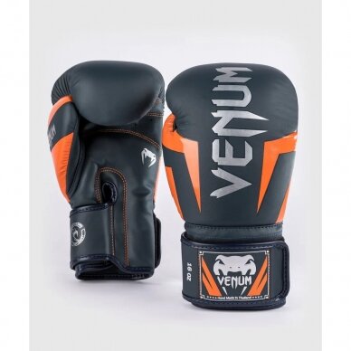 "Venum" bokso pirštinės Elite - Navy/Silver/Orange