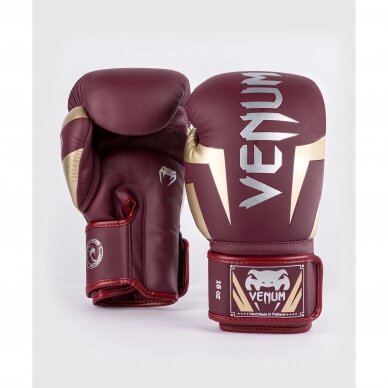 "Venum" bokso pirštinės Elite - Burgundy/Gold