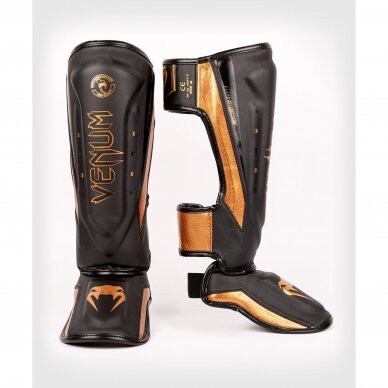 "Venum" kojų apsaugos Elite Evo - Black/Bronze