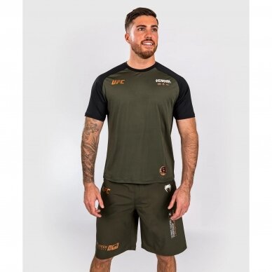 "Venum" marškinėliai UFC Adrenaline Dry Tech - Khaki/Bronze 3