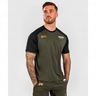 "Venum" marškinėliai UFC Adrenaline Dry Tech - Khaki/Bronze 1