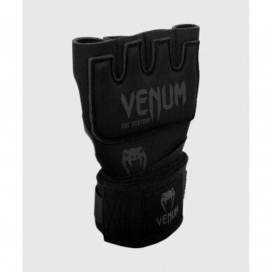 "Venum" pirštinės vietoj bokso bintų Kontact Gel - Black/Black 1