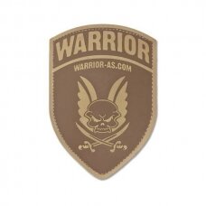 "Warrior" antsiuvas RUBBER LOGO SHIELD - DARK EARTH (W-EO-RLS-DE)