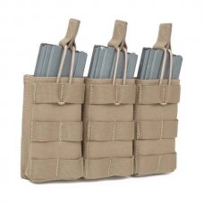 "Warrior" TRIPLE OPEN 5.56MM OPEN MAG POUCH – COYOTE TAN (W-EO-TMOP-CT)