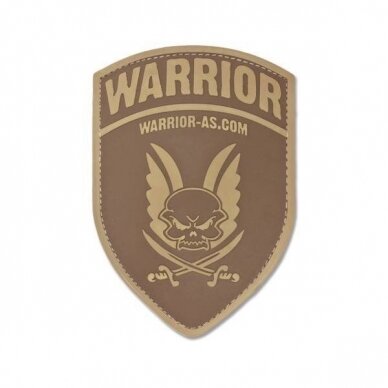 "Warrior" antsiuvas RUBBER LOGO SHIELD - DARK EARTH (W-EO-RLS-DE)