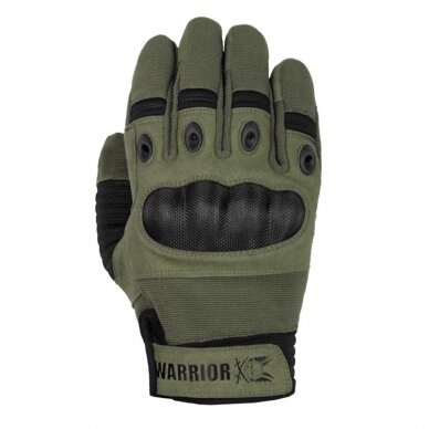 "Warrior" Pirštinės - OMEGA HARD KNUCKLE GLOVES - OD GREEN (W-EO-OHK-OD)