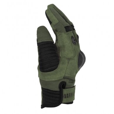 "Warrior" Pirštinės - OMEGA HARD KNUCKLE GLOVES - OD GREEN (W-EO-OHK-OD) 1