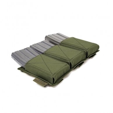 "Warrior" TRIPLE ELASTIC MAG OD GREEN (W-EO-TEMP-OD) 2