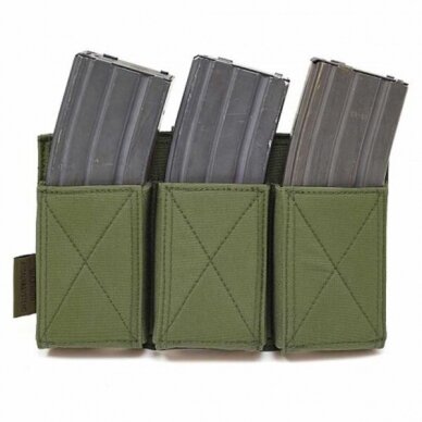 "Warrior" TRIPLE ELASTIC MAG OD GREEN (W-EO-TEMP-OD)