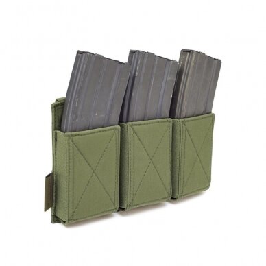 "Warrior" TRIPLE ELASTIC MAG OD GREEN (W-EO-TEMP-OD) 1