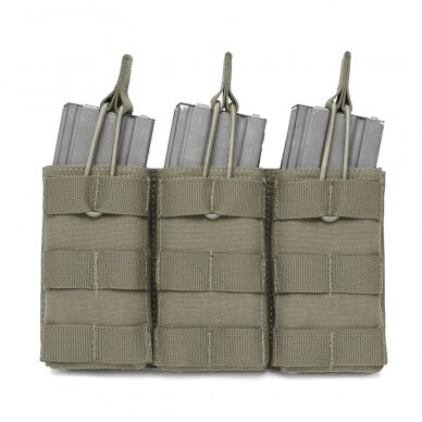 "Warrior" TRIPLE OPEN 5.56MM OPEN MAG POUCH – RANGER GREEN (W-EO-TMOP-RG)