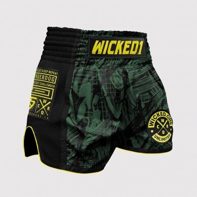 "Wicked One" K-1 / Thai šortai Havoc - Khaki/Yellow