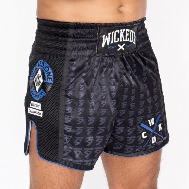 "Wicked One" K-1 / Thai šortai Infinit - Black/Blue 2