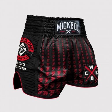 "Wicked One" K-1 / Thai šortai Infinit - Black/Red